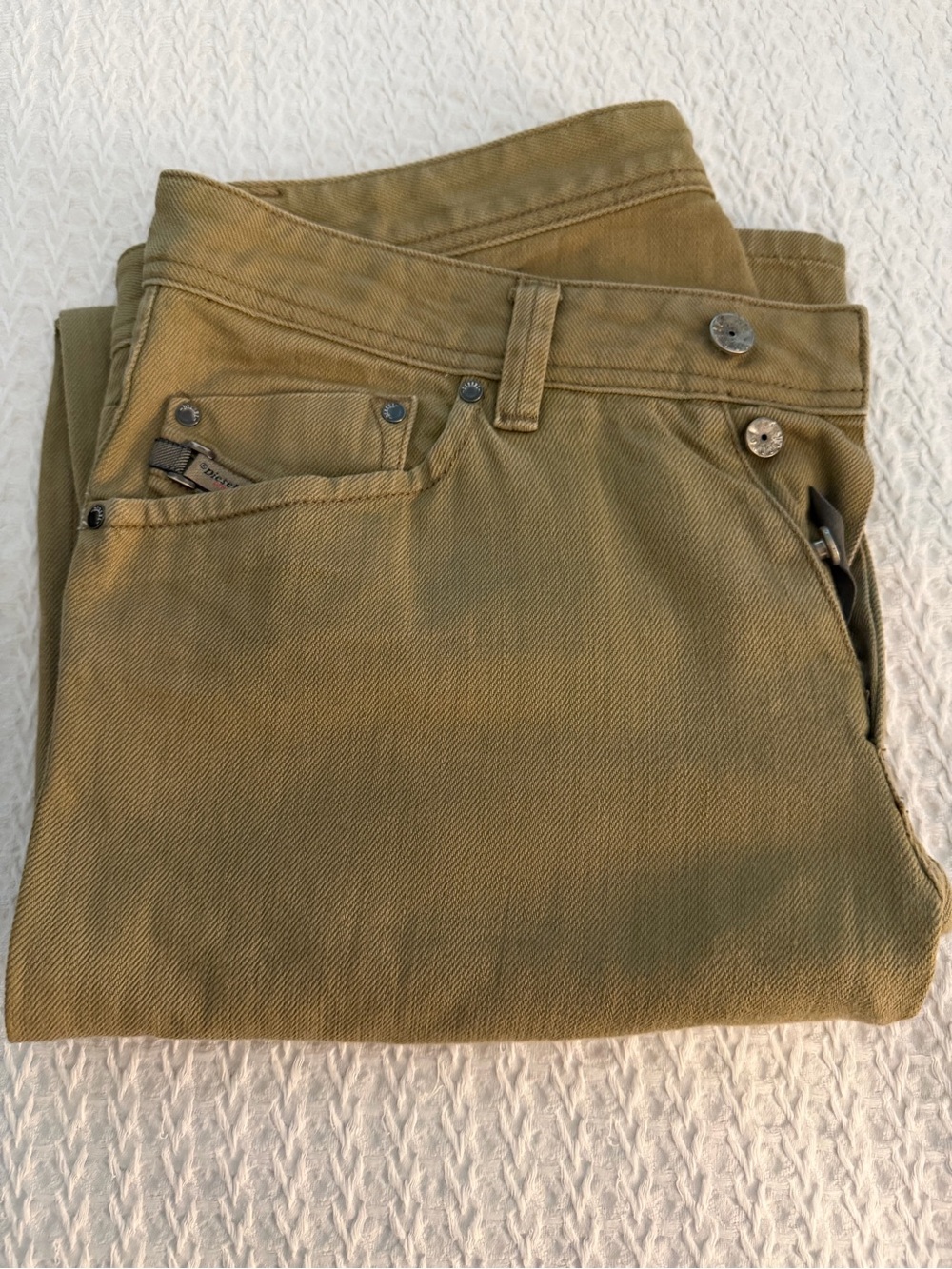 DIESEL DARRON Men's Casual Twill Pants in Khaki - DIESEL 34X32